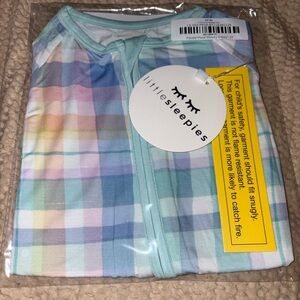 Little Sleepies Pastel Plaid Shorty Zippy